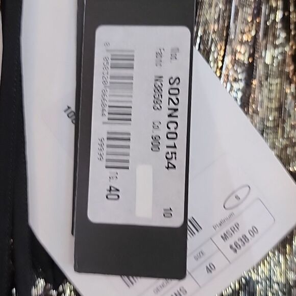 NWT Just Cavalli Gold Metallic Tassel Detail Top - Picture 8 of 11